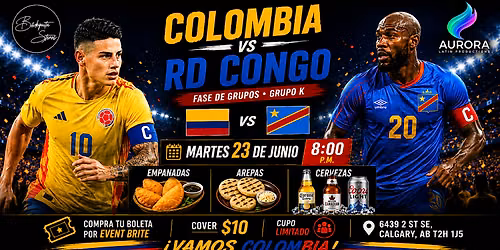 \u26bd COLOMBIA vs RD CONGO \u2013 Vive la pasi\u00f3n del f\u00fatbol en La Bodeguita Stereo
