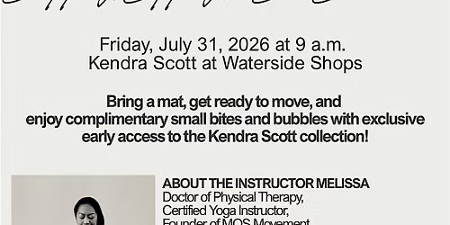 Summer Yoga with Melissa at Kendra Scott
