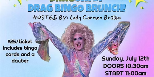 Drag Bingo at Dragonfly Cafe!
