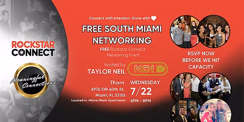 Free South Miami Rockstar Connect Networking Event (July)