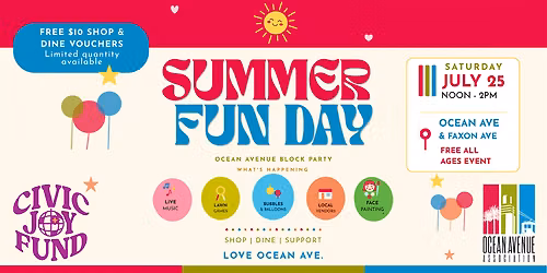FREE Ocean & Faxon Summer Fun Block Party | All Ages