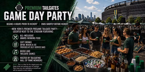 Premium Tailgate: New York Jets vs. Green Bay Packers