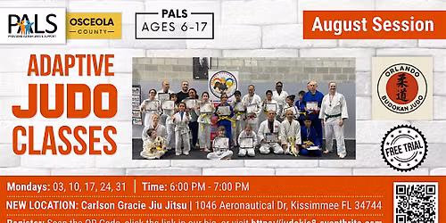 PALS CC: Adaptive Judo August 2026- Kissimmee Location