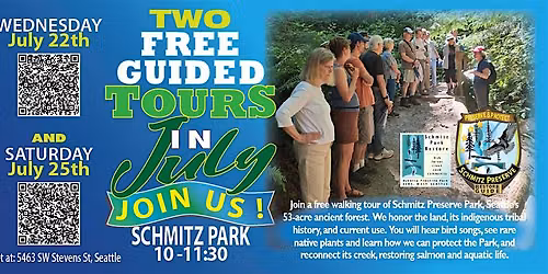 JOIN US  Free Guided Tours in Schmitz Park