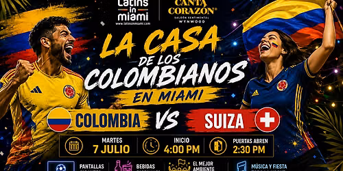 Watchparty WYNWOOD Colombia vs Suiza en Canta Coraz\u00f3n Wynwood