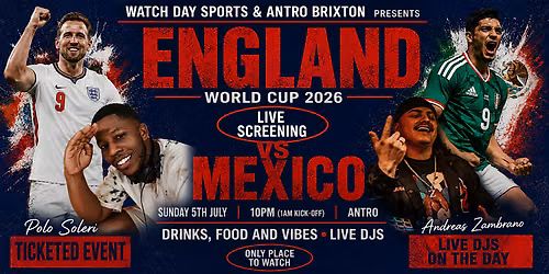 #WATCHDAYSPORTS World Cup 2026 - England v Mexico