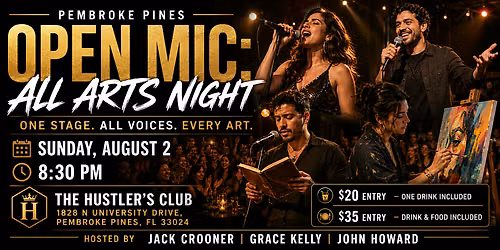 Pembroke Pines Open Mic: All Arts Night - One Free Drink Included