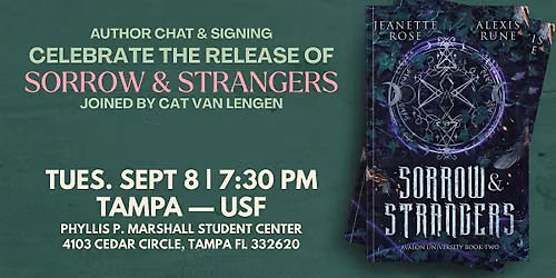 Celebrate Sorrow & Strangers with authors Jeanette Rose & Alexis Rune!