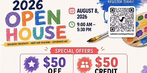 CalColor Open House | Art Activities, Trial Classes & Family Fun