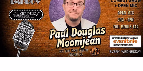 Just The Tips Comedy Show Headlining Paul Douglas Moomjean+ Open-Mic