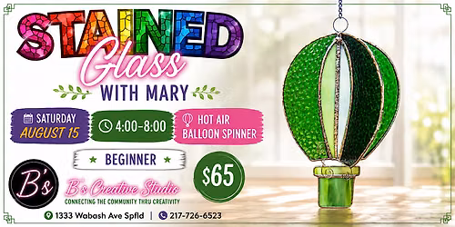 Stained Glass with Mary- HOT AIR BALLOON