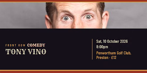 Comedy Night @ Penwortham Golf Club, Saturday 10th October 2026