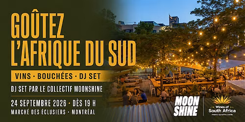 Go\u00fbtez l\u2019Afrique du Sud | Vins, bouch\u00e9es et DJ set