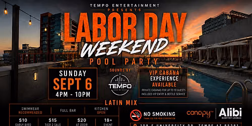 Labor Day Weekend Rooftop Pool Party