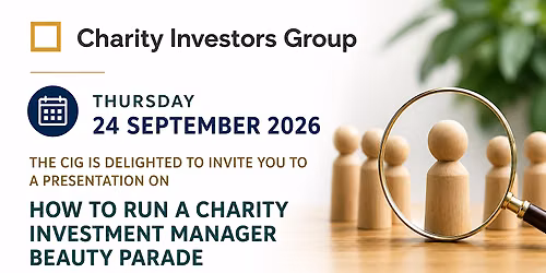 Charity Investors Group - September 2026 Meeting