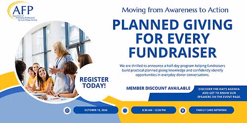 Planned Giving for Every Fundraiser: Moving from Awareness to Action