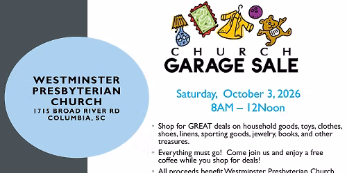 Westminster Presbyterian Church Garage Sale