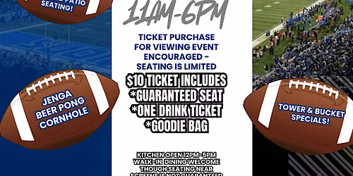 Detroit Football Watch Party & Vendor Fair