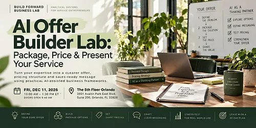 AI Offer Builder Lab Package Price & Present Your Servicev