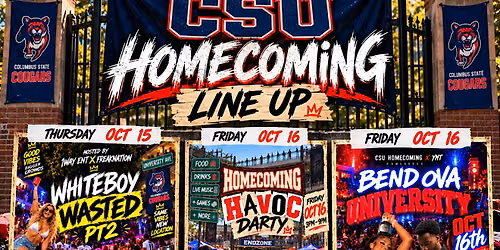 COLUMBUS STATE HOMECOMING LINE UP