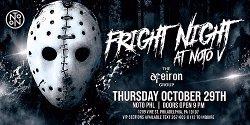 Fright Night: Halloween Party @ NOTO Philadelphia