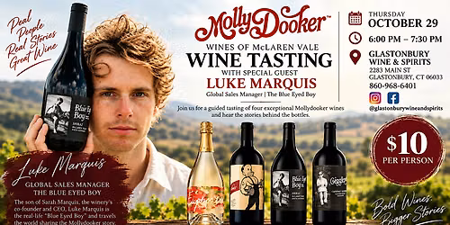 Mollydooker Wine Tasting @ Glastonbury Wine & Spirits