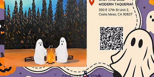 Spooky Camping Paint and Sip in Costa Mesa!