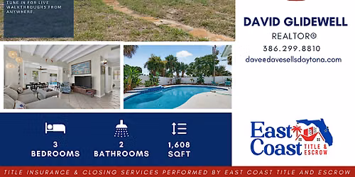 Listing Spotlight Live\u2122 | 102 Essex Drive Ormond Beach, Fl. 32176