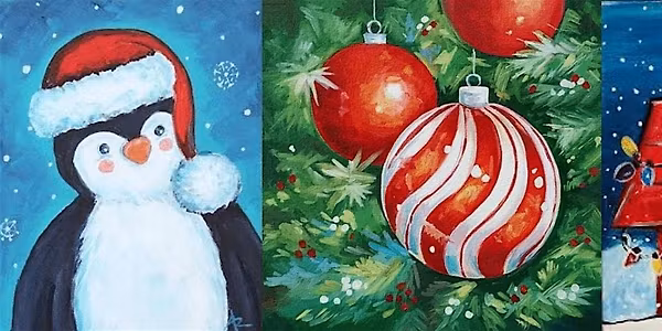 Winter + Christmas Painting Party! (Downtown McHenry)