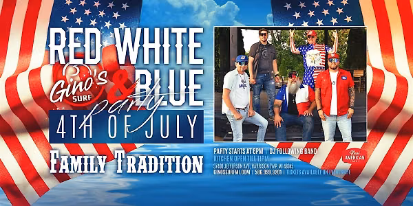 Red, White & Blue party with Family Tradition Band on the 4th Of July!