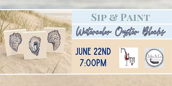 Sip & Paint Watercolor Oyster Blocks