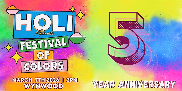 HOLI MIAMI 2026 -5 YEAR ANNIVERSARY -FESTIVAL OF COLORS