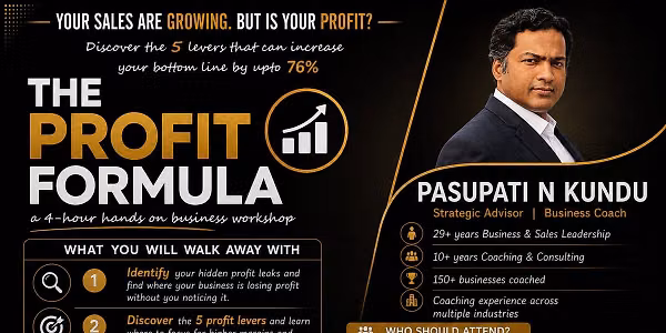 Grow your current profit by 76% - THE PROFIT FORMULA workshop