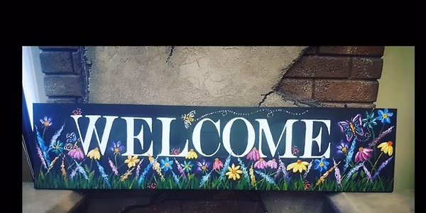 Back to the Basics Acrylic Painting – Beginner Level 1: DIY Welcome Sign