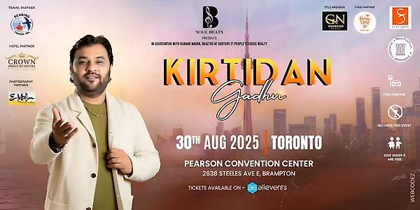 Kirtidan Gadhvi Rass Garba 2025 in Brampton - 30th August