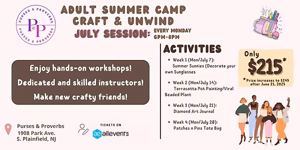 Adult Craft and Unwind Summer Camp - July Session
