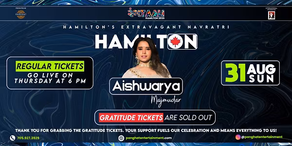 RANGTAALI Hamilton 2025 - By Aishwarya Majmudar | 31st August, 2025