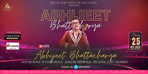 Abhijeet Bhattacharya Live - New Jersey - 25th October, 2025