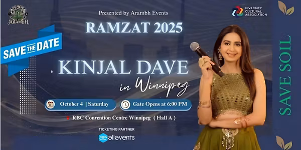 Ramzat 2025 with Kinjal Dave in Winnipeg, Manitoba
