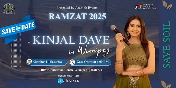 Ramzat 2025 with Kinjal Dave in Winnipeg, Manitoba