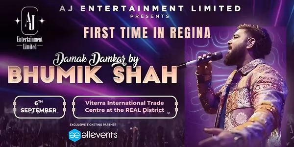 Damak Damkar Dakla King – Bhumik Shah Live in Regina