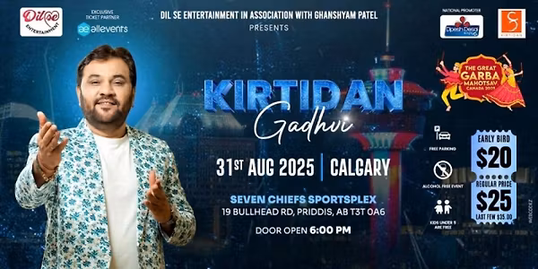 Kirtidan Gadhvi | The Great Garba Mahotsav Canada 2025 | 31st August 2025 | CALGARY AB