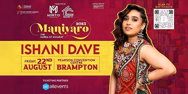 Maniyaro 2025 with Ishani Dave | Brampton | 22nd August 2025