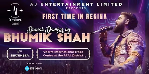 Damak Damkar Dakla King – Bhumik Shah Live in Regina