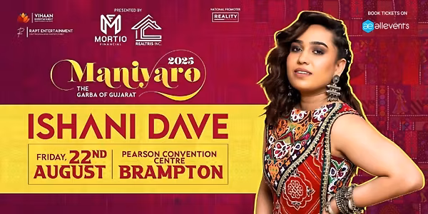 Maniyaro 2025 with Ishani Dave | Brampton | 22nd August 2025