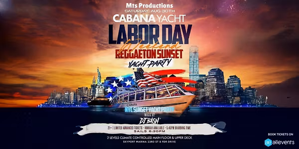 Labor Day Weekend Reggaeton Sunset Yacht Party NYC