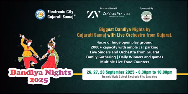 Gujarati Style Dandiya Nights 2025 with Live Orchestra