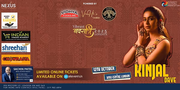 Vibrant Navratri with Kinjal Dave / London, ON / 12th October 2025
