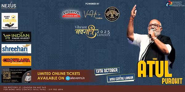 Vibrant Navratri with Shree Atul Purohit / London, ON / 13th October 2025