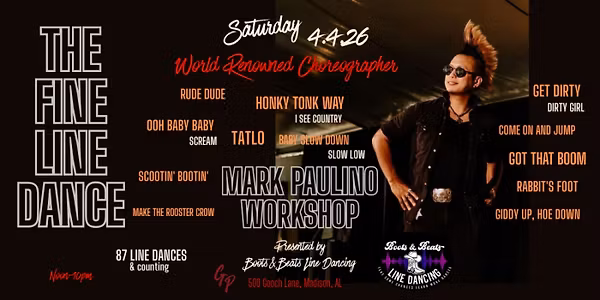 Mark Paulino Workshop - The Fine Line Dance presented by Boots & Beats Line Dancing